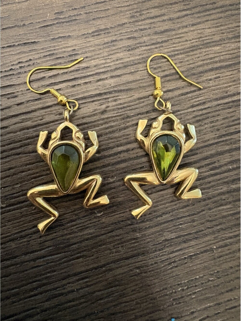 Cute Whimsical Trifari Green Frog Earrings